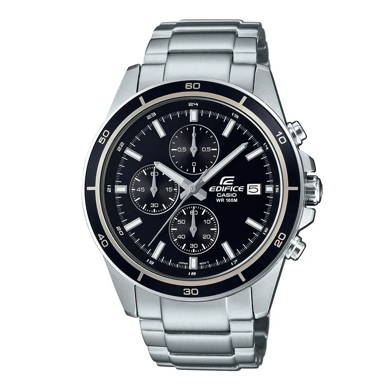 Reloj Casio Edifice pulso metálico tablero negro multi punteros referencia EFR-526D-1AVUDF