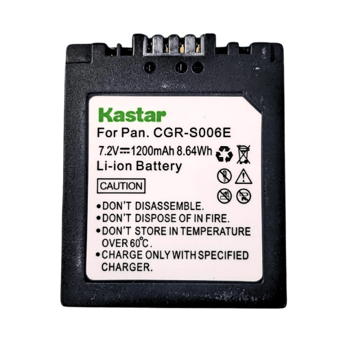 Batería Kastar S006 7.2V 1200mAh | Repuesto Compatible para Panasonic Lumix DMC-FZ7/FZ8/FZ35