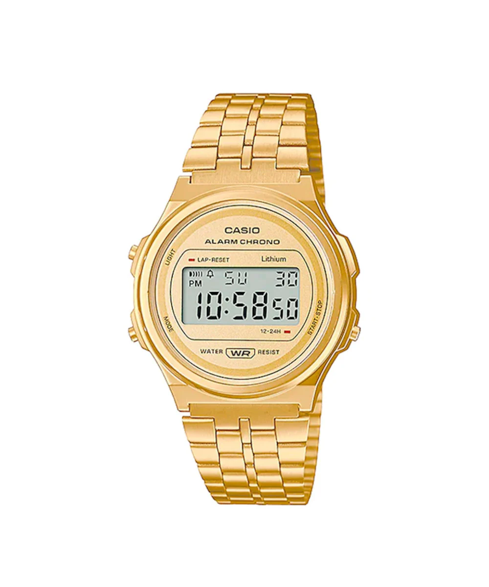 Reloj Casio digital pulso metálico dorado referencia A171WEG-9ADF