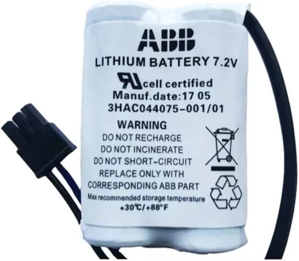 Pila ABB 3HAC044075-001/01 7.2V 3600mAh para Robot CPU SMB
